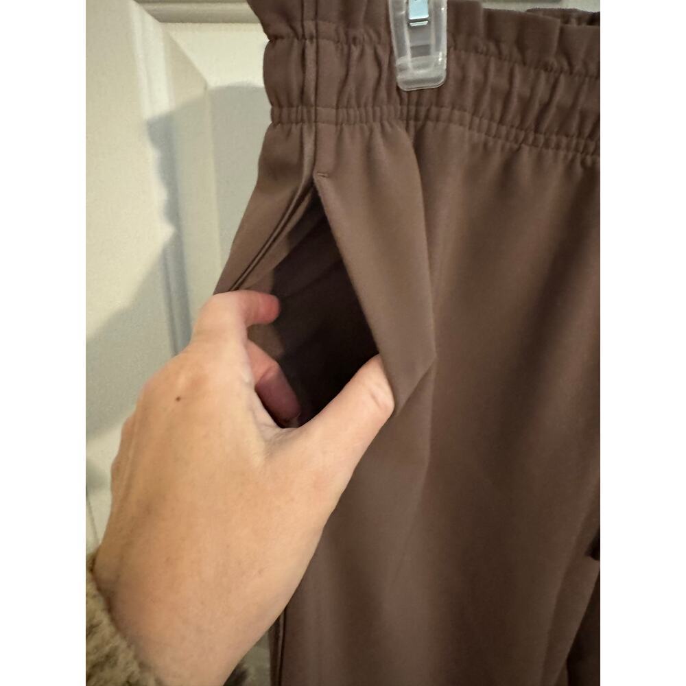 Athleta Metropolis Joggers Mineral Brown Travel Commute Lounge Size 6 Tall - Picture 4 of 11